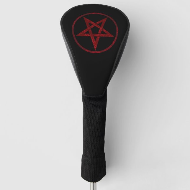 Red Devil Pentagram Golf Head Cover (Front)