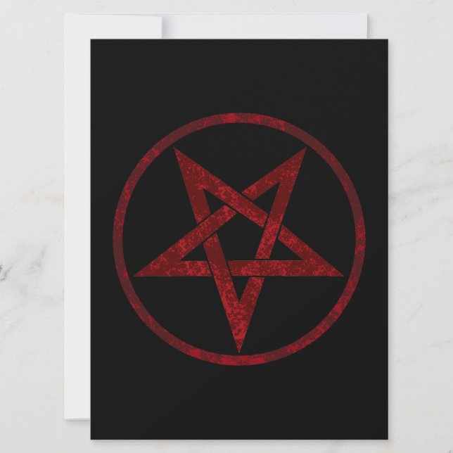 Red Devil Pentagram Invitation (Front)
