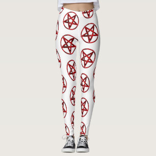 Red Devil Pentagram Leggings