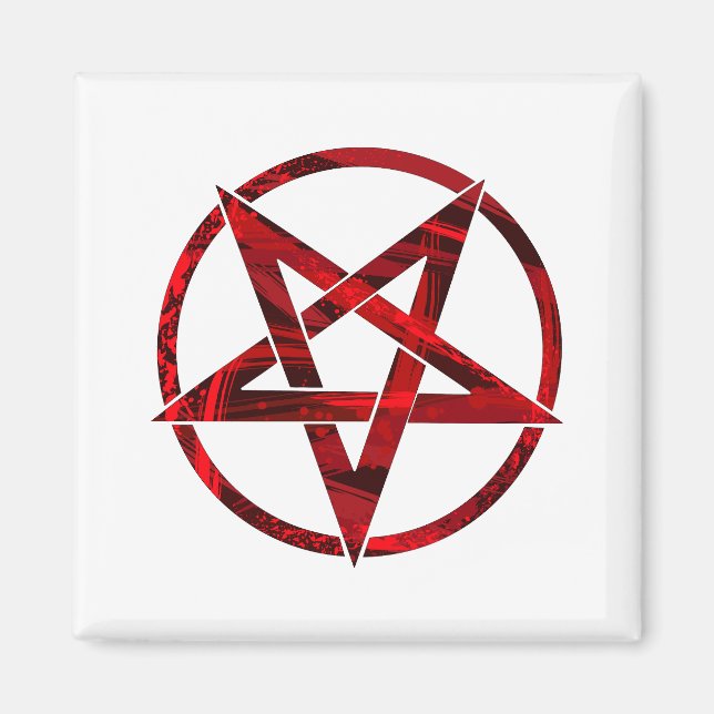 Red Devil Pentagram Magnet (Front)
