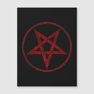 Red Devil Pentagram Magnetic Invitation