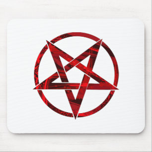 Red Devil Pentagram Mouse Pad