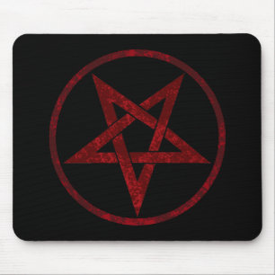 Red Devil Pentagram Mouse Pad