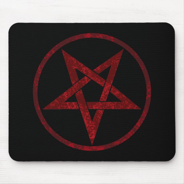 Red Devil Pentagram Mouse Pad (Front)