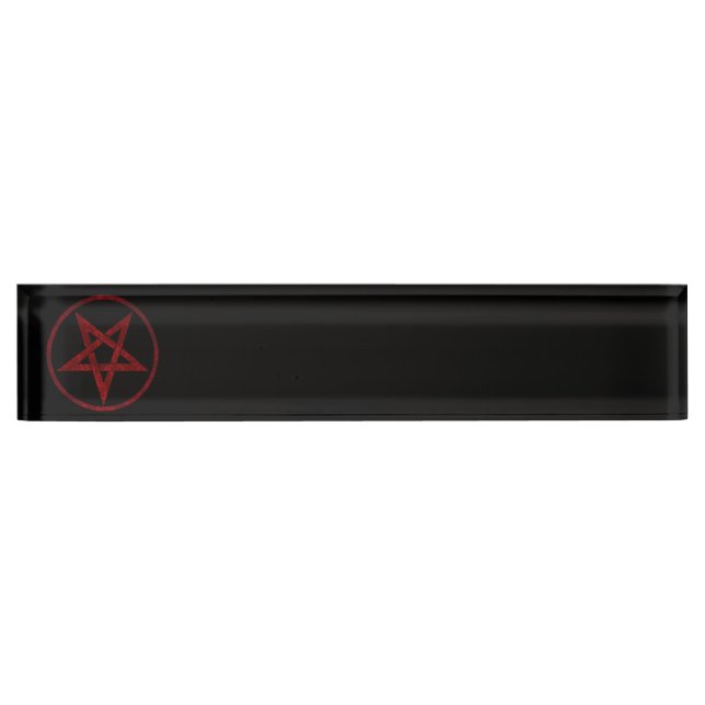 Red Devil Pentagram Nameplate (Front)