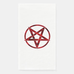 Red Devil Pentagram Napkin