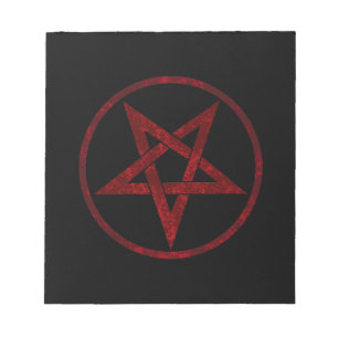 Red Devil Pentagram Notepad