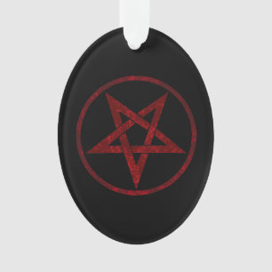 Red Devil Pentagram Ornament