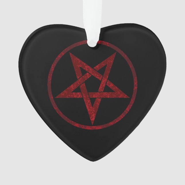 Red Devil Pentagram Ornament (Front)