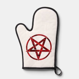 Red Devil Pentagram Oven Mitt