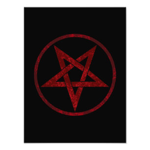 Red Devil Pentagram Photo Print
