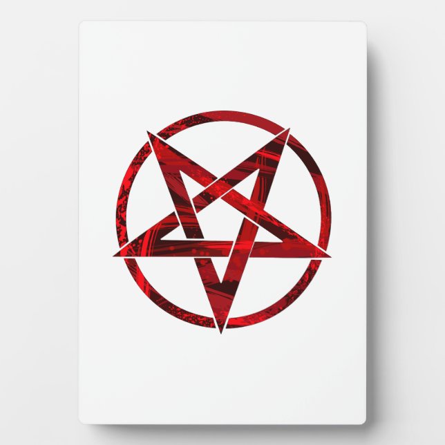 Red Devil Pentagram Plaque (Front)