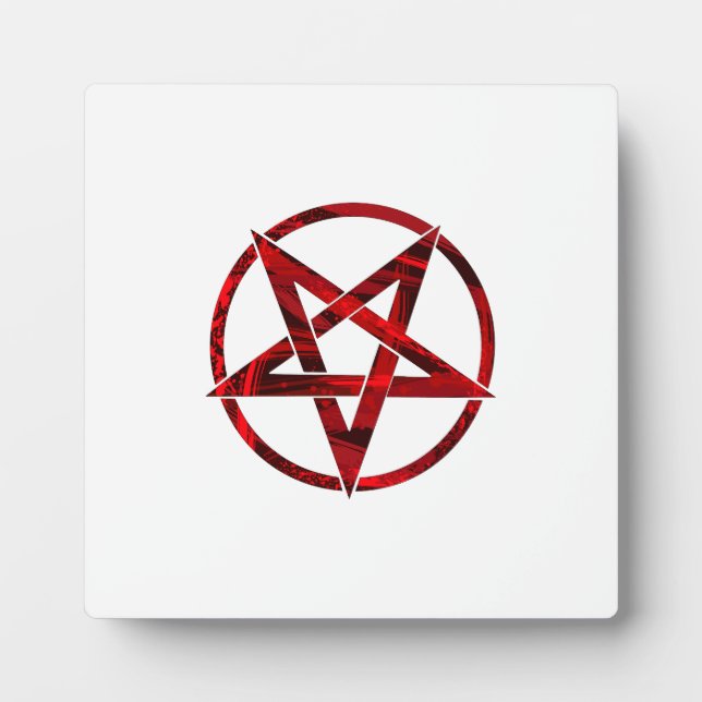 Red Devil Pentagram Plaque (Front)