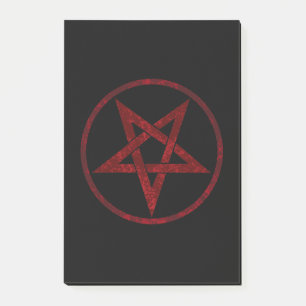 Red Devil Pentagram Post-it Notes