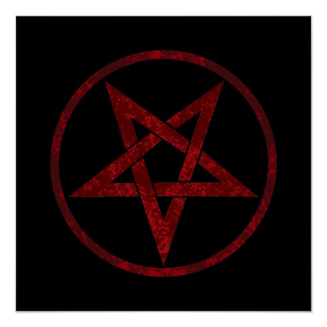 Red Devil Pentagram Poster (Front)