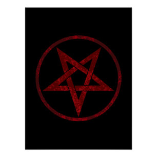 Red Devil Pentagram Poster