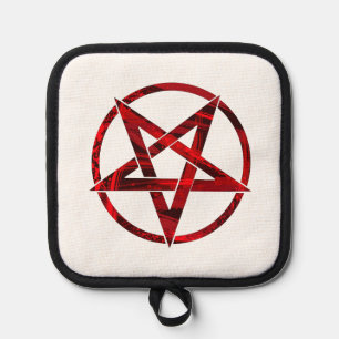 Red Devil Pentagram Pot Holder