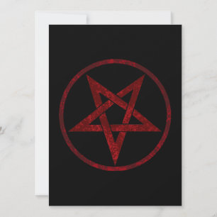 Red Devil Pentagram Save The Date