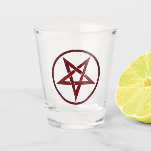 Red Devil Pentagram Shot Glass