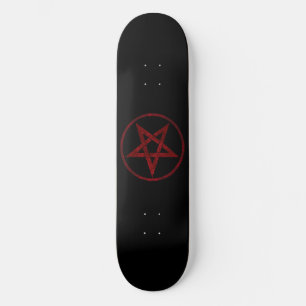 Red Devil Pentagram Skateboard