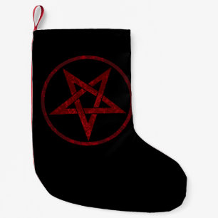 Red Devil Pentagram Small Christmas Stocking