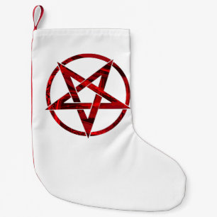 Red Devil Pentagram Small Christmas Stocking