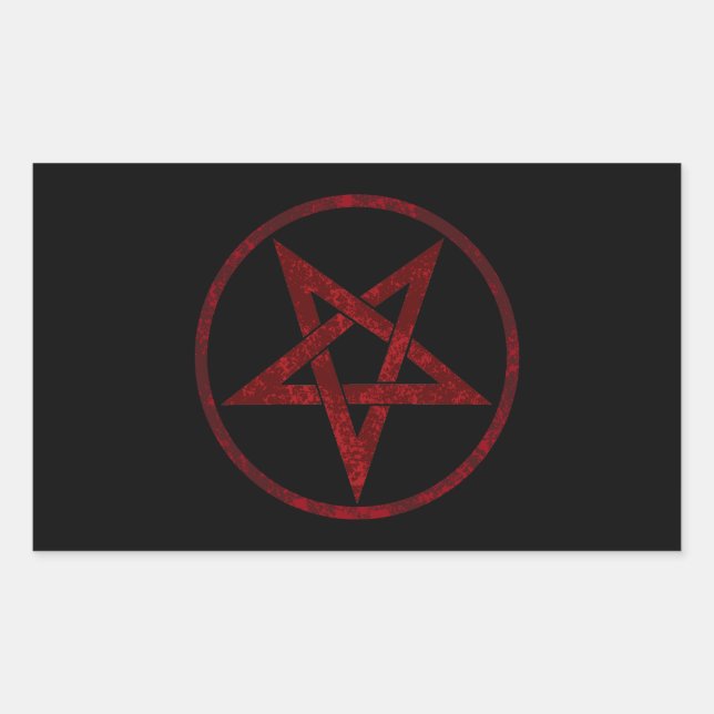 Red Devil Pentagram Sticker (Front)