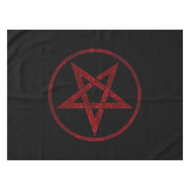 Red Devil Pentagram Tablecloth (Front (Horizontal))