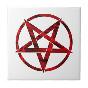 Red Devil Pentagram Tile