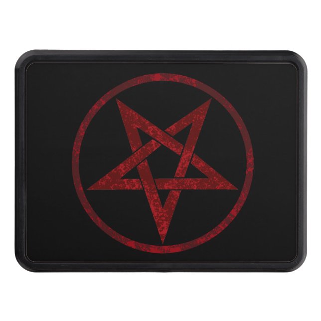 Red Devil Pentagram Trailer Hitch Cover (Front)