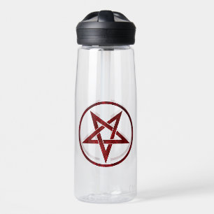 Red Devil Pentagram Water Bottle