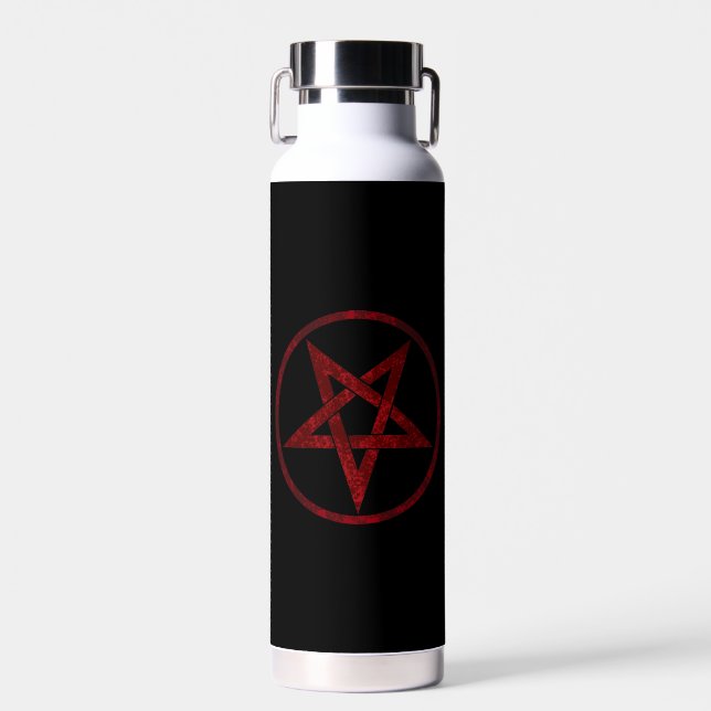 Red Devil Pentagram Water Bottle (Front)