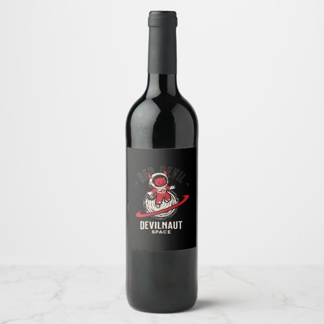 Red Devil Space Wine Label (Front)