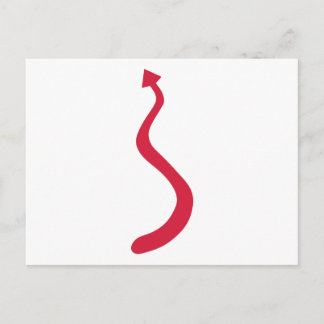 Red devil tail postcard
