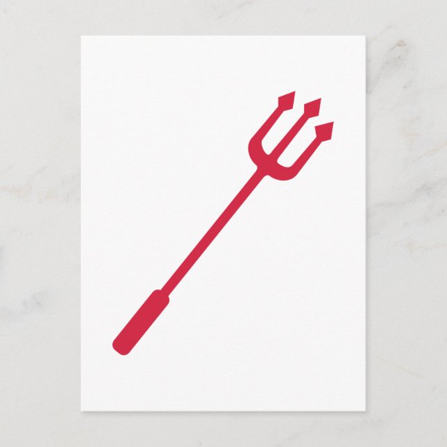 Red devil trident postcard (Front)