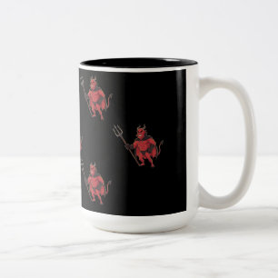 Red Devil Two-Tone Coffee Mug