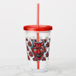 Red Devil Vintage Halloweenies  Acrylic Tumbler