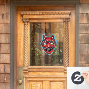 Red Devil Vintage Halloweenies  Window Cling