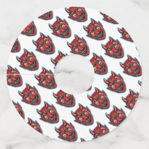 Red Devil Vintage Halloweenies Wine Glass Tag