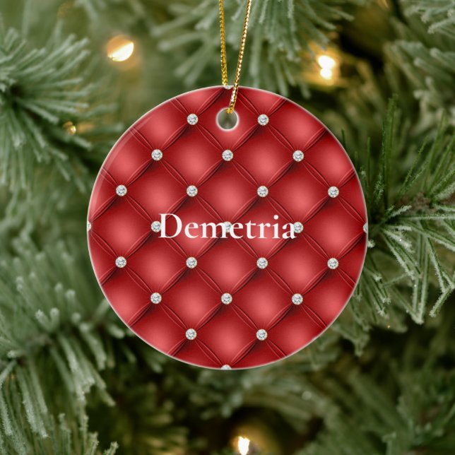 Red Diamond Ceramic Ornament (Tree)