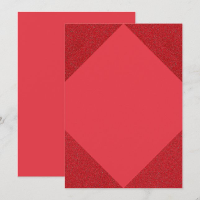 Red Diamond Edge Minimalist Invite – Customizable (Front/Back)