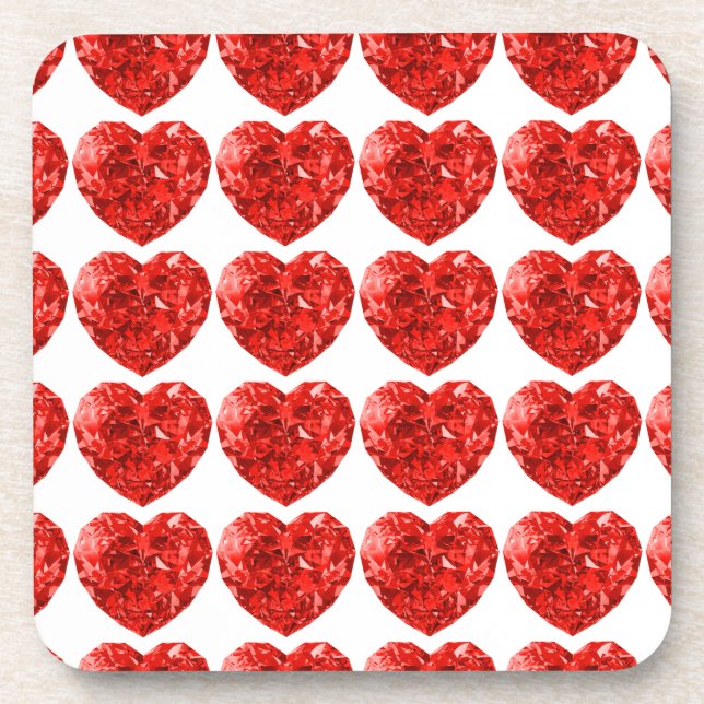 Red Diamond Hard plastic coaster (Front)