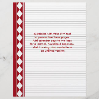 red diamond pages, customize with your own text