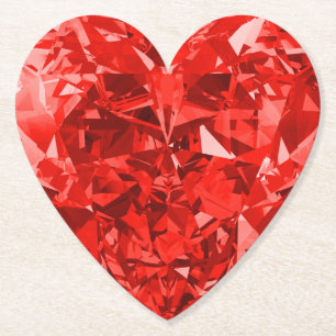  Red Diamond Paper Coasters