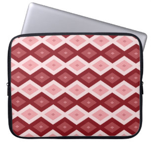 Red diamond pattern laptop sleeve