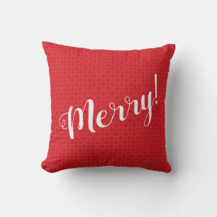 Red Diamond Pattern -  MERRY Throw Pillow