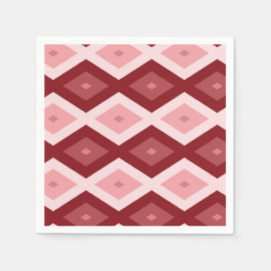 Red diamond pattern napkin
