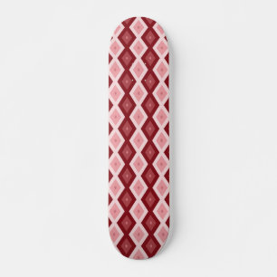 Red diamond pattern skateboard