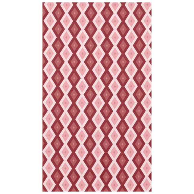 Red diamond pattern tablecloth (Front)