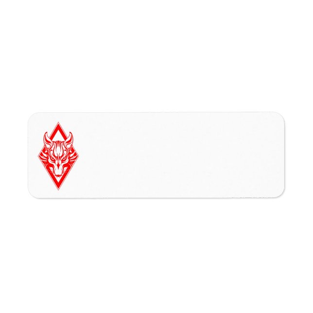 Red Diamond Wolf Face Graphic (Front)